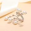 Geometric Gold Color Knuckle Ring Adjustable Fashion Jewelry Luxury Pearl Bead Rings  Ladies