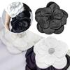 Large 3D Beaded Flowers Stitch Decorative Cloth Fabric Collar Flower  Wedding Party