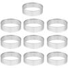 10 Pack 5cm Stainless Steel Tart Ring Round Mold For Baking Heat-Resistant Perforated Cake Mousse Ring Kitchen Accessories