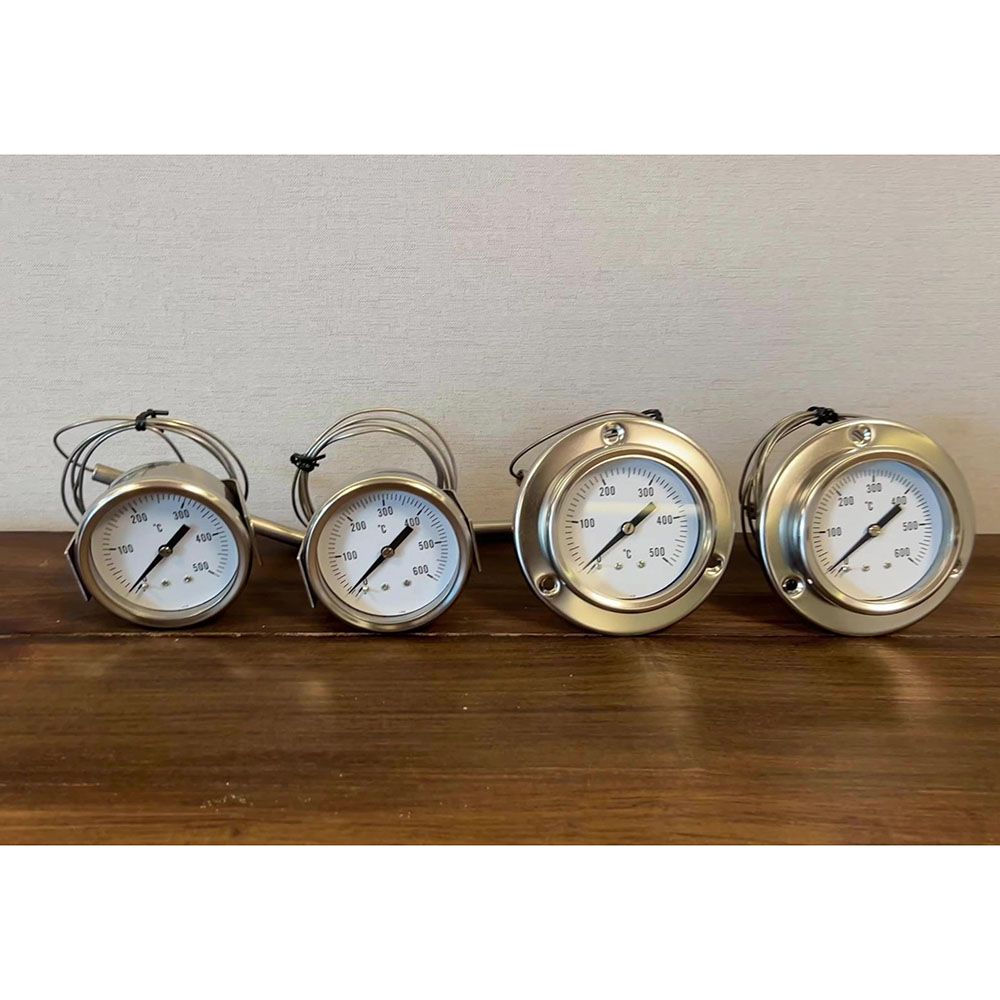 304 Stainless Steel Pressure Capillary Thermometer 68mm Dial Temperature Gauge Turkey Roasting