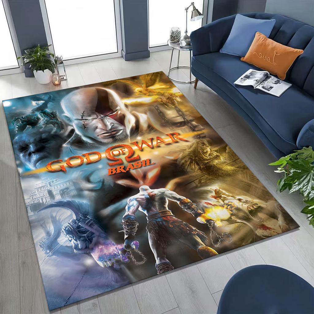 Классика God of War Кратос 3A Игра Игровой ковер для спальни, гостиной, дивана, домашний коврик для двери, декор, большой детский игровой нескользящий коврик для пола