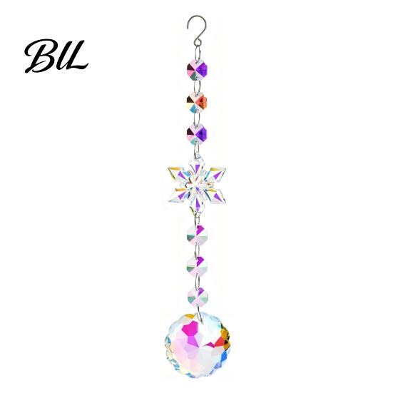 Reflective Light Catchers Faux Crystal Sun Catcher, Hanging Prism Suncatcher, Snowflake Rainbow Maker Pendant Unique Housewarming Gift for Her Window,