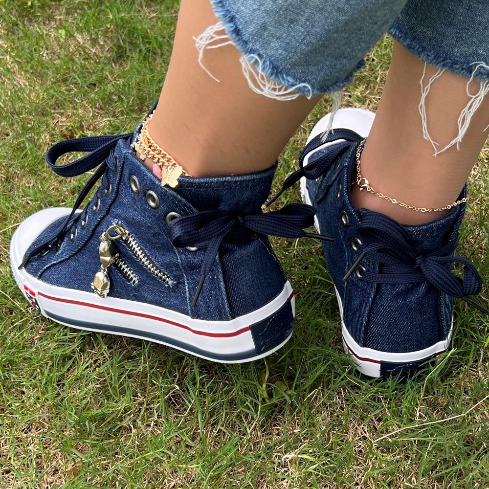 Женские модные повседневные парусиновые кроссовки, недорогие высококачественные студенческие джинсовые парусиновые туфли