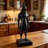 3D-печатная статуэтка Анубиса Настольная скульптура на устойчивом квадратном основании Матовый черный Минималистичный Низкополигональный дизайн для декора дома, офиса, кабинета Подарок