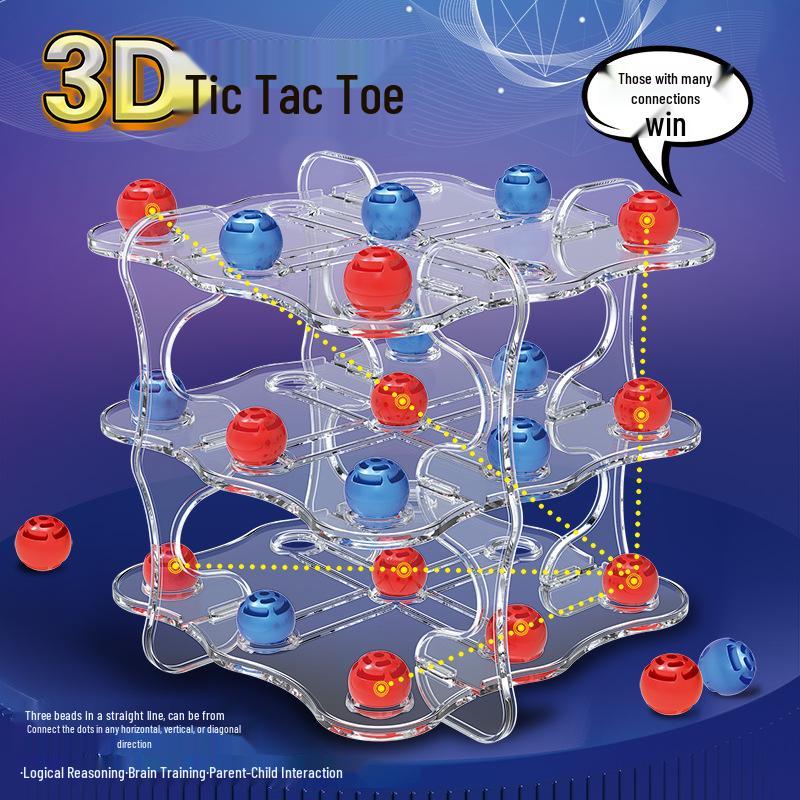 3D крестики-нолики развивающая игрушка: Взаимодействие родителей и детей и тренировка логического мышления для двух игроков
