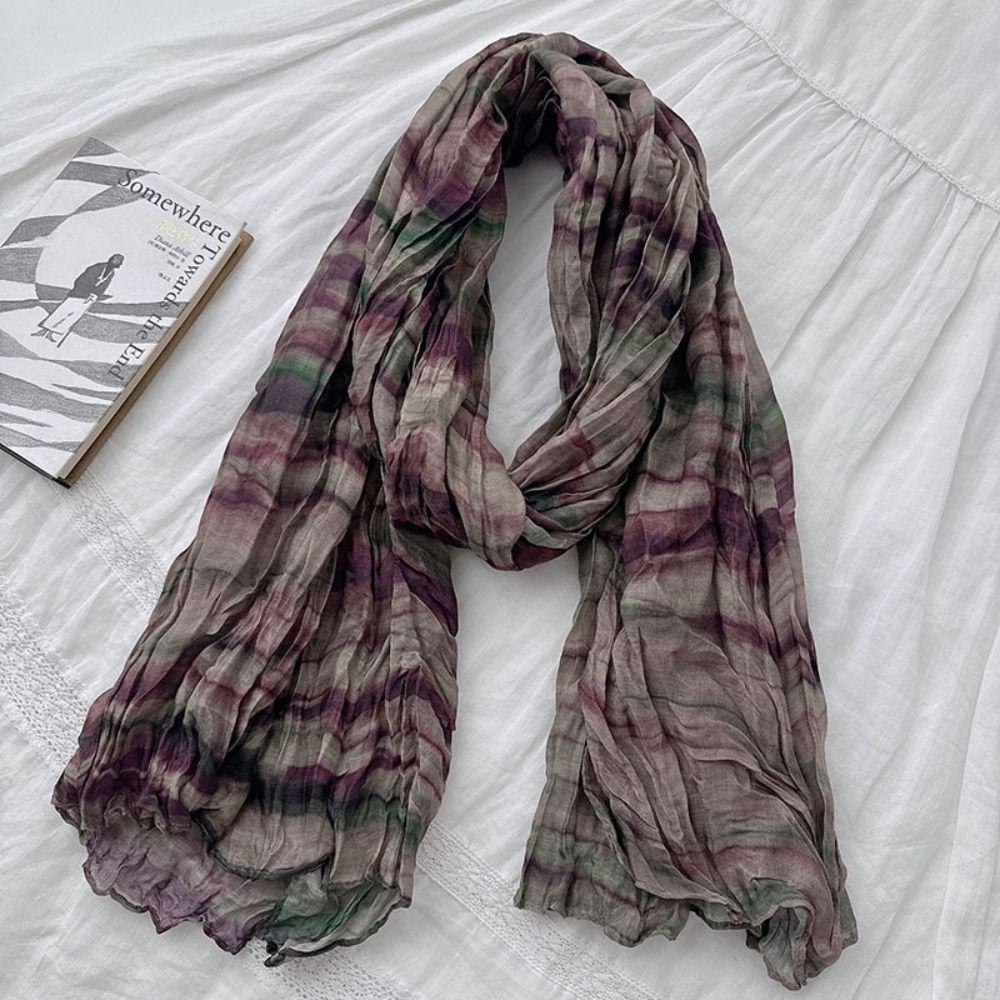 Folded Warm Scarf Cotton Neckerchief New Silk Scarf Autumn Winter
