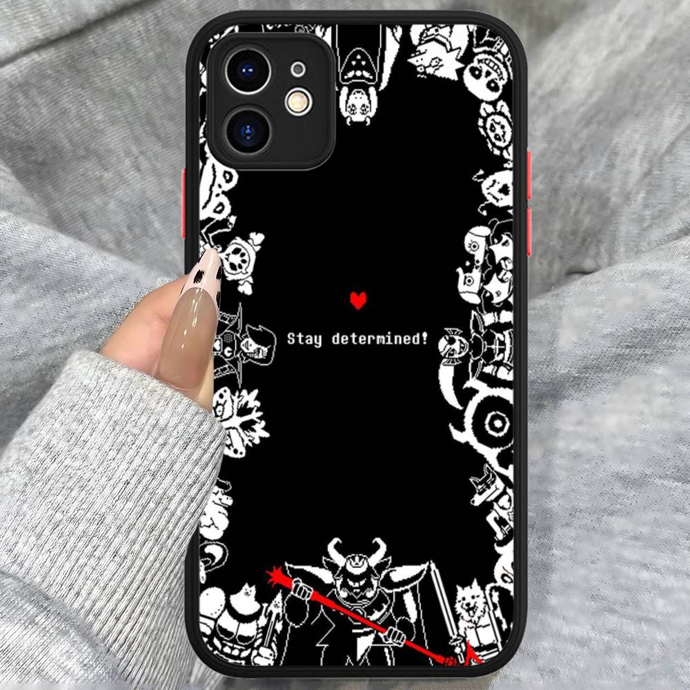 Силиконовый чехол для iPhone 16 15 14 13 12 11 Pro Max Plus X XS MAX с рисунком из игры Undertale, противоударный, матовый