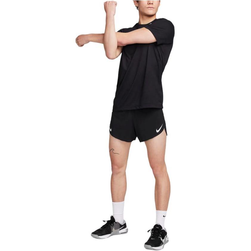 Nike Спортивные шорты с эластичной резинкой на талии и сплошным логотипом, мужские шорты, черные FN3353-010