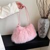 Plush Faux Fur Tote Bag For Daily Use With Soft Texture And Stylish Design