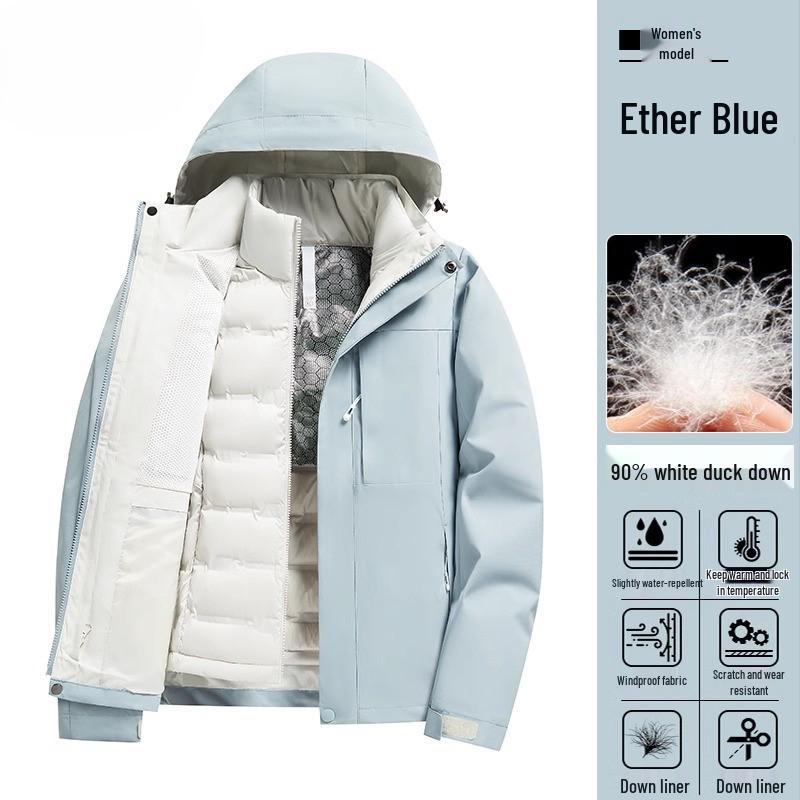 Camel Outdoor Женская водонепроницаемая пуховая парка 3-в-1 для зимнего туризма и альпинизма