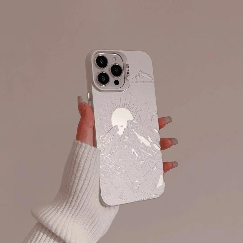 Чехол для телефона с пейзажем снежной горы для iPhone 16 15 14 13 12 11 Pro Max XS X XR 7 8 SE Funda Coque