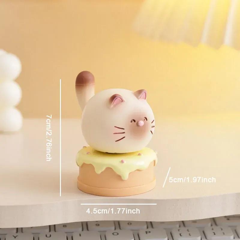Creative Resin Rotating Kitten Animal Ornaments Living Room Bedroom Entrance Office Desktop Animal Statue Crafts Birthday Gift