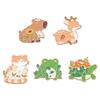 Creative Cartoon Animal Floral Metal Brooch Adorable Gift For Students And Adults