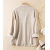 Women Cotton Linen Blazer Tops Women Elegant Jackets Autumn Long Sleeve Turn Down Neck Solid Oversized Coats Vintage