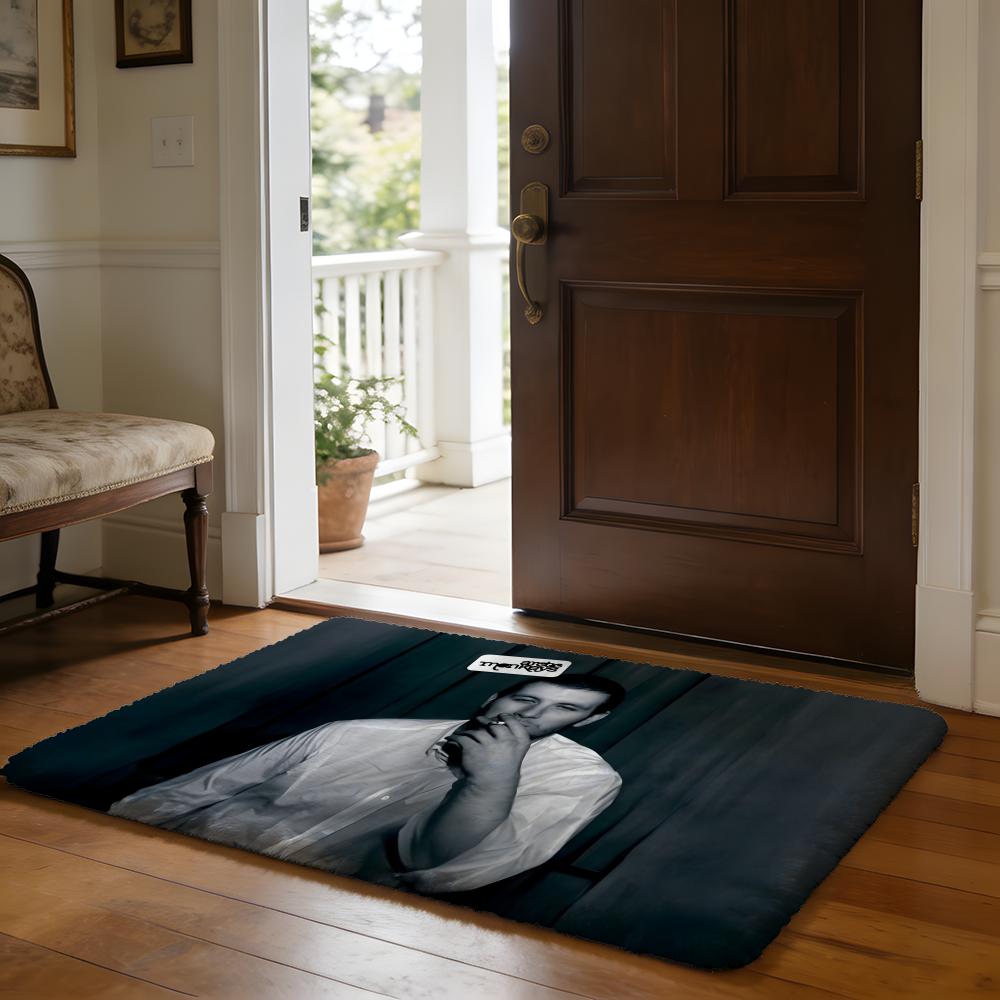 Floor Mat Soft Flannel Rug Non-Slip Absorbent Mat for Bathroom Bedroom Home Decor Rock Band A-Arctic M-Monkeys