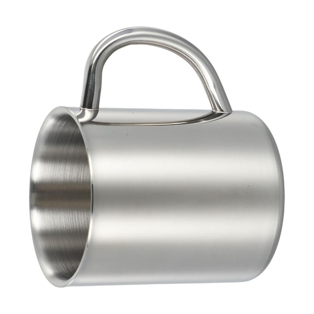 Кружка для кофе из нержавеющей стали с ручкой, безопасная для захвата