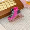 Sports Style Badminton Hair Claw PVC Book Shape Hair Clip Cute Roller Skates Shark Clip  Party