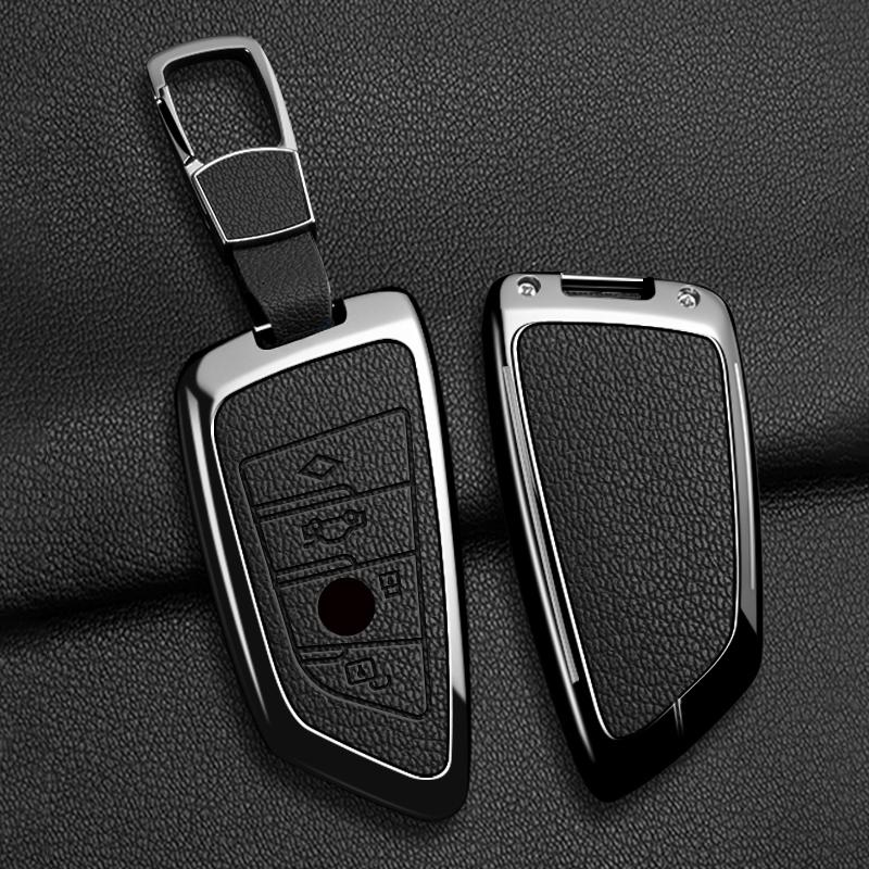 Кожаный чехол-брелок из цинкового сплава для автомобильных ключей Bmw F20 G20 G30 X1 X3 X4 X5 G05 X6 X7 G11 F15 F16 G01 G02 F48 Брелок Аксессуары для брелока