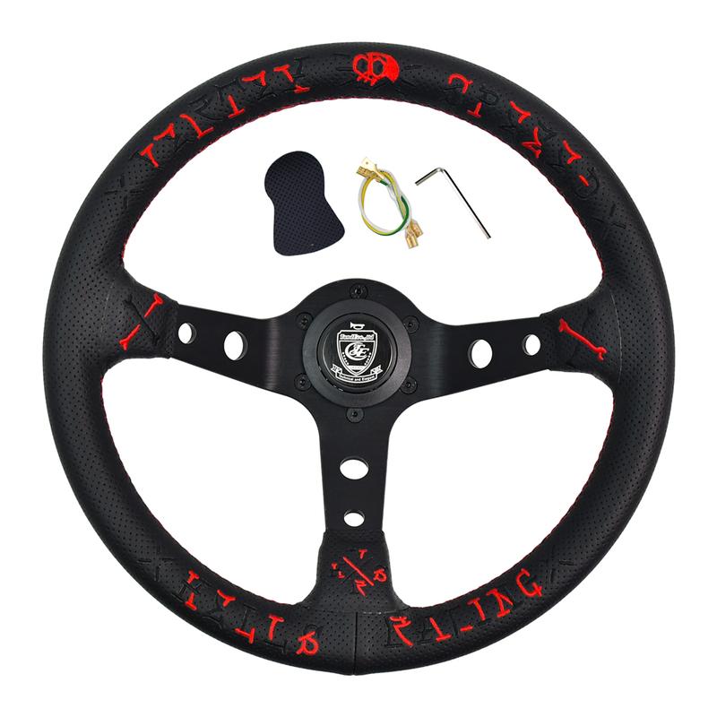 VERTEX 320mm Design Style Automobile Repacking Racing Steering Wheel 6 Bolt Alloy Drift Racing Steering Wheel With Horn Button