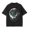 Astronauts Cherish The Lunar Environment Moon woman Men Washed Hot stamping Print TShirt Cotton Tshirt Summer Short Sleeve Tee