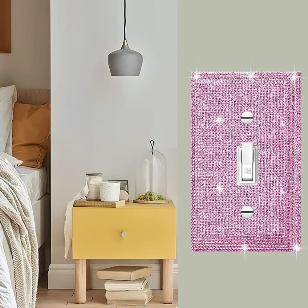 Блестящая декоративная накладка для выключателя, пылезащитная настенная панель, модная накладка на розетку, гостиная