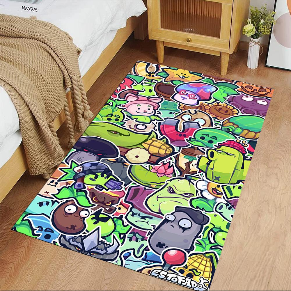 Plants Vs. Zombies Carpet Design for Bedrooms Game Room Dining Room Decorate room Anti-slip Rug Office home decor Perfect Birthday/Christmas Gift Idea