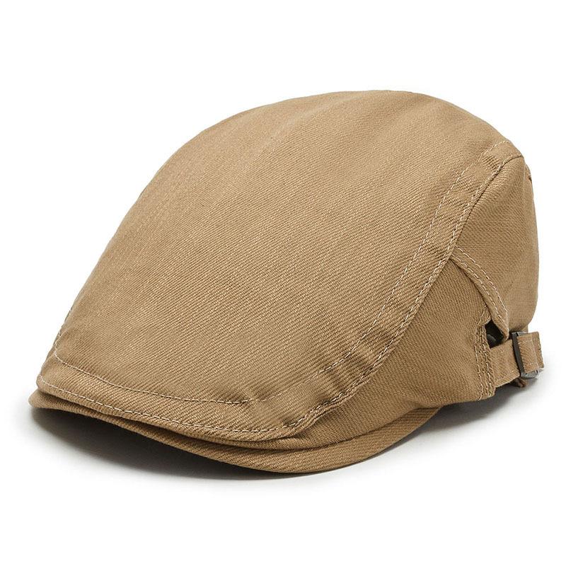 Men's Hat Autumn Winter Outdoor Casual Personal Peaked Cap Women's Retro British Solid Color Light Board Beret