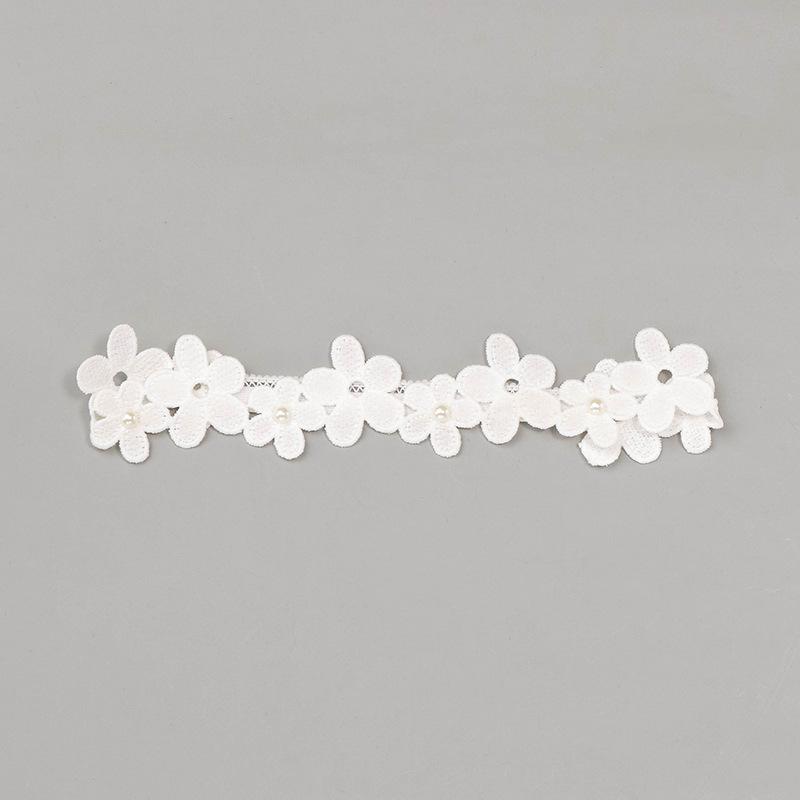 Корейские детские белые кружевные повязки на голову с короной и стразами, повязки принцессы с цветами для девочек, аксессуары для волос для новорожденных, фотография