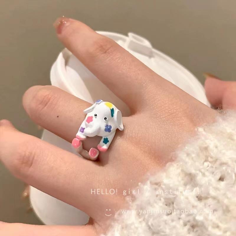 Милое детское кольцо с пандой, чувство дизайна, простой темперамент, нишевое, универсальное, сладкое, кольцо высокой ценности