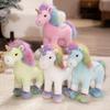 Cute Colorful Unicorn Plush Toy Cartoon Stuffed Animal Pink Blue Plush Doll Home Decor Gifts For Girl