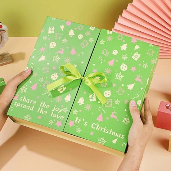 Рождественский адвент-календарь для заполнения 24-дневного обратного отсчета до Рождества Подарочный набор Пустые коробки для детей Игрушки Угощения