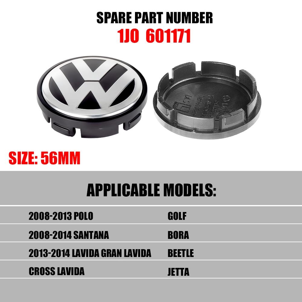 4Pcs 56/60/65/66mm For Volkswagen VW Original Hubcaps Car Wheel Center Cover Decoration Sticker Auto Hub Caps Replacement Badge