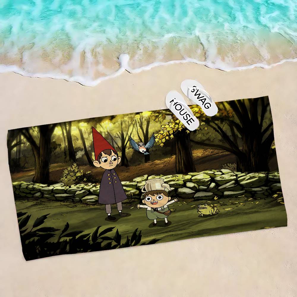 Cartoon O-Over the G-Garden W-Wall Microfiber Blanket Quick Drying Beach Oversized Printing Super Absorbent Pool Towel Blanket