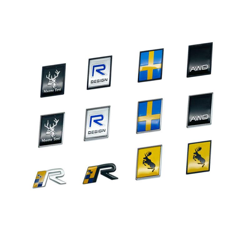 Автомобиль 3D Металл R Шведский Флаг/R Дизайн/Гарцующий Лось/AWD Эмблема Значок Наклейка Для S60 S80 S90 XC60 XC90 V40 V50 V60 Декор
