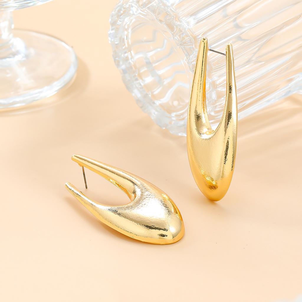 Spring New Alloy Earrings Women's Earrings Minimalist Geometric Metal High End Jewelry Accessories