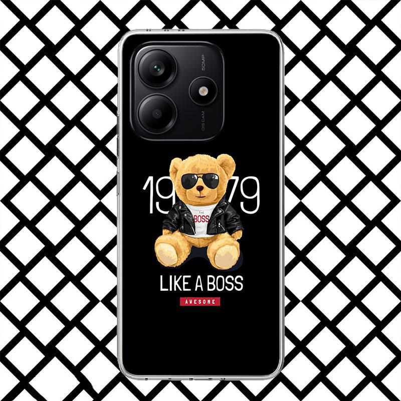 Барон Филу Тренд Повседневный Медведь Чехол для Телефона для Xiaomi Redmi Note 15 14 14S 13 12 12S 11 Pro Plus 11E 11T 11S 10S 5G Мягкий Чехол Fu