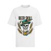 Beer Skull Bier Trinken Hopfen Large T-Shirt Herren Baumwolle