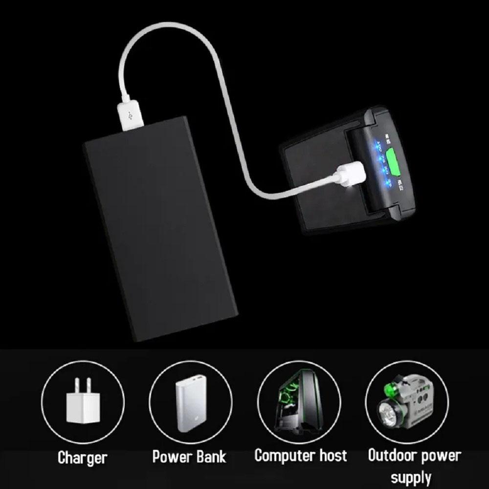 6 LED Black Rechargeable Cap-Clip Lamp Head Lamp Hat Sensor Torch Light Camping