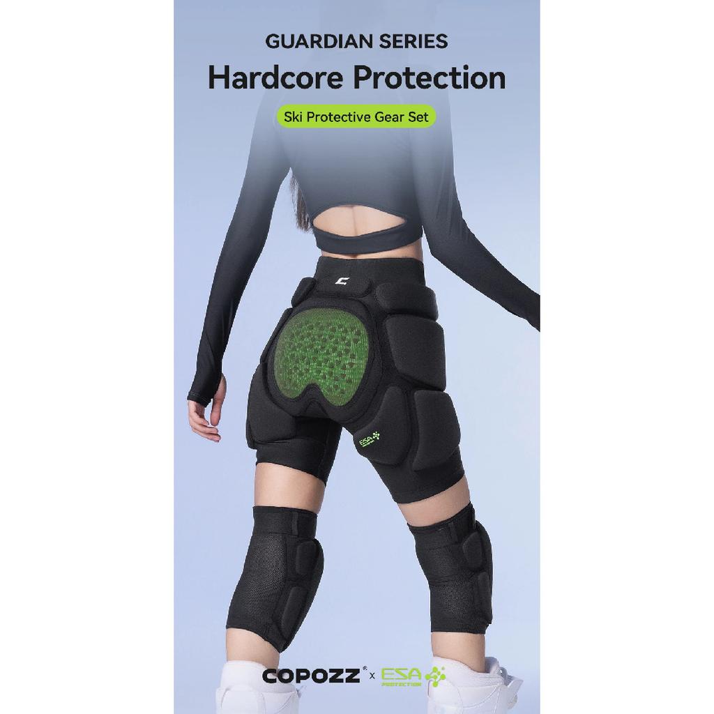 COPOZZ Sports Protective Gear Set Skateboard Adult ESA Sponge Thicken Impact-resistant Bicycle Women Men Ski Knee And Hip Pads