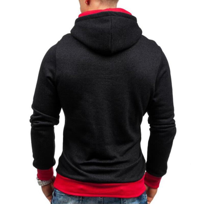 Men's Asymmetrical Zipper Hoodie - Autumn/Winter Collection, Multiple Colors
