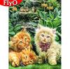 5D Diamond Painting Cat Kit Full Square Round Diamond Embroidery Animal Mosaic Mouse Rhinestone Pictures Home Decor