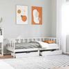 VidaXL Daybed with Drawers White 90x200 Cm Solid Pine Wood, Sofa Bed, Rest Bed, Daybed with Storage, 3302072