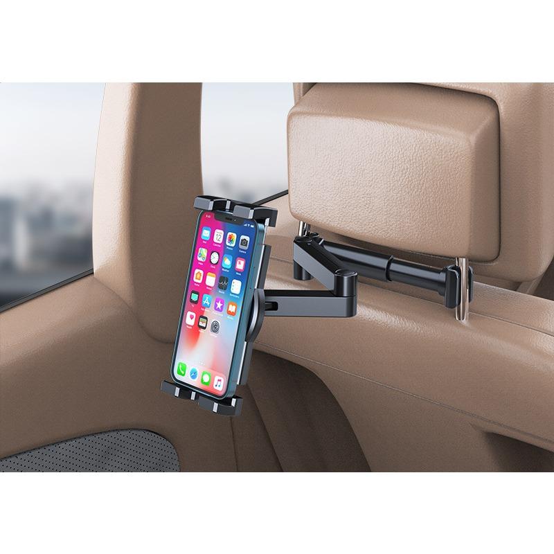 Универсальный кронштейн для спинки автомобильного сиденья, держатель для планшета, полка, автомобильная затылочная подушка, регулируемый телескопический кронштейн для мобильного телефона