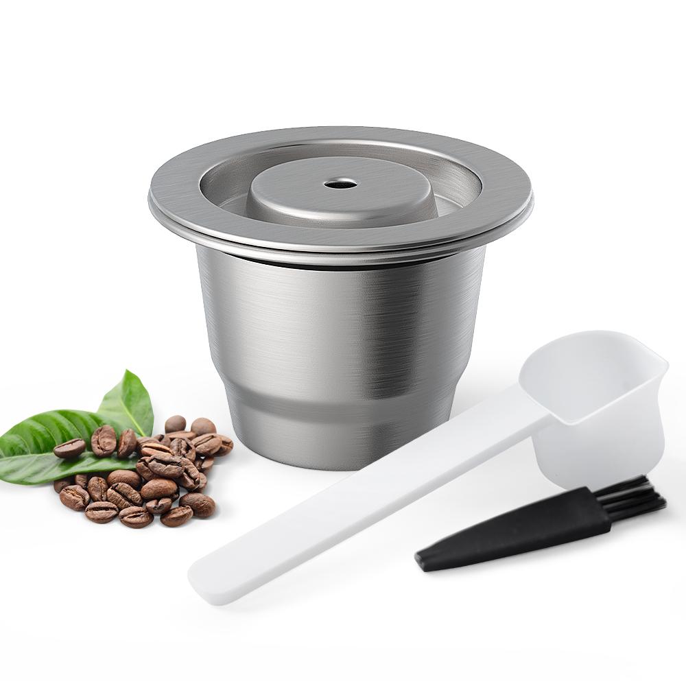 Для Nespresso Многоразовая Кофейная Капсула Нержавеющая Сталь Crema Espresso Многоразовые Фильтры Капсула Подходит Для Кофемашин Inissia Pixie Essenza Mini