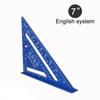 Inch Metric Angle Ruler 7Inch Triangle Ruler Aluminium Alloy Carpenter Tools New Measurement Tool