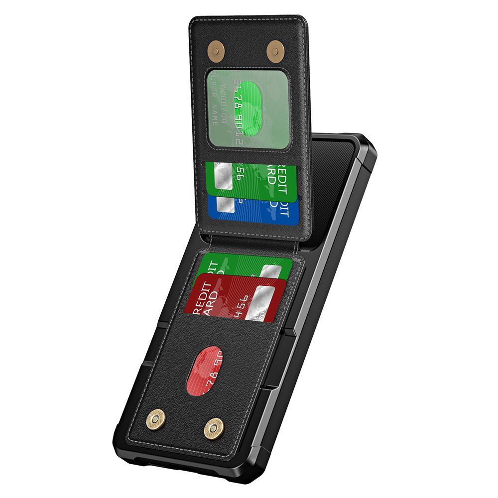 For Samsung Galaxy S24 FE Case Card Slot Kickstand PU+TPU Phone Cover