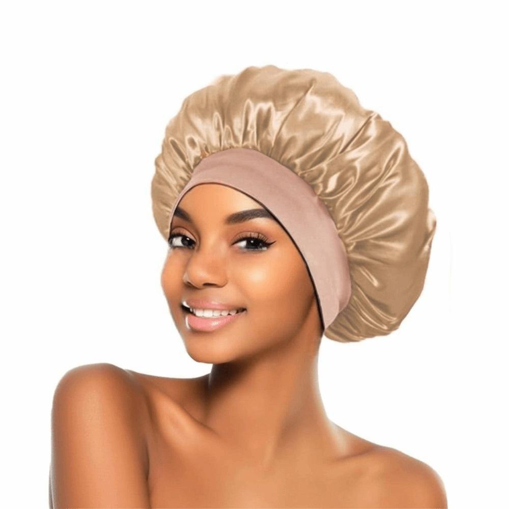 Elastic Women's Bonnet Silk Satin Hat Fashion Hair Bonnet  Hair Care