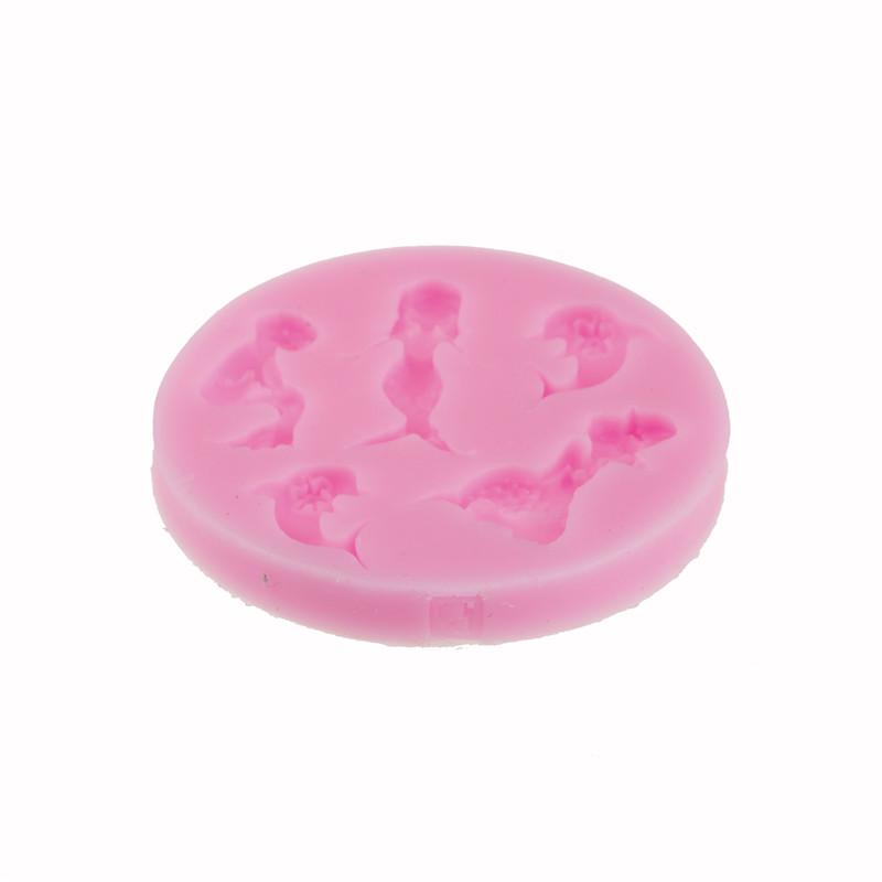 Силиконовая форма для торта в виде русалки, форма для украшения шоколада, инструмент для выпечки