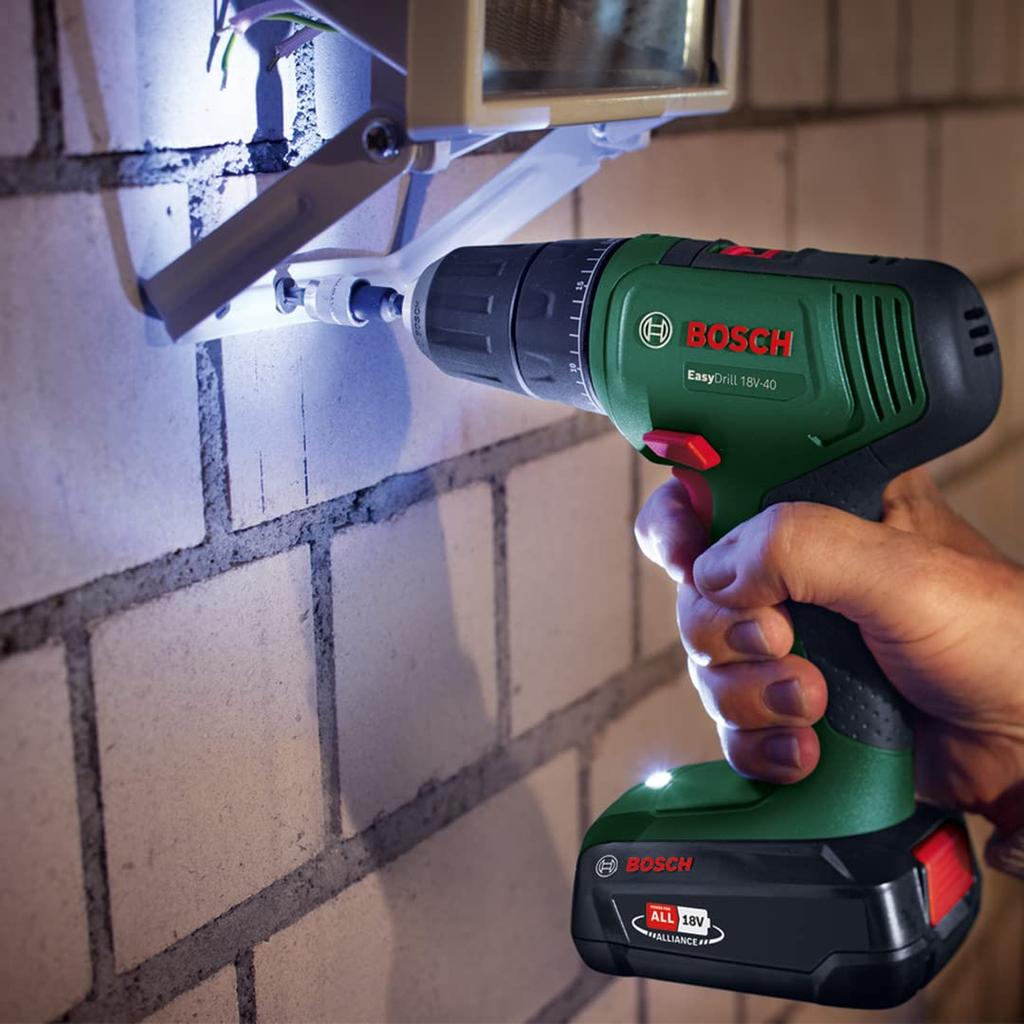 Bosch DIY 18V аккумуляторная дрель-шуруповерт 1 зарядное устройство 1 PH2 драйвер для переноски ED118 (1.5Ач, (AL1810CV), Бит, кейс)