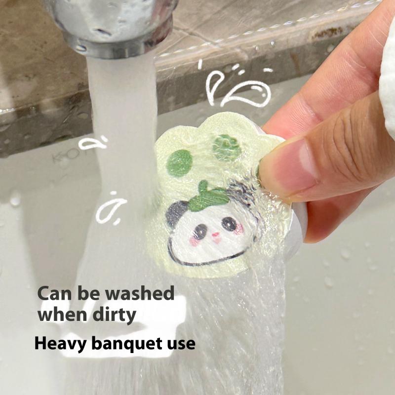 1/5Pcs Cute Cat Claw Glass Cleaning Brush Mirror Glass Wipe Adhesive Removal Magic Sponge Cleaner For Kitchen Bathroom